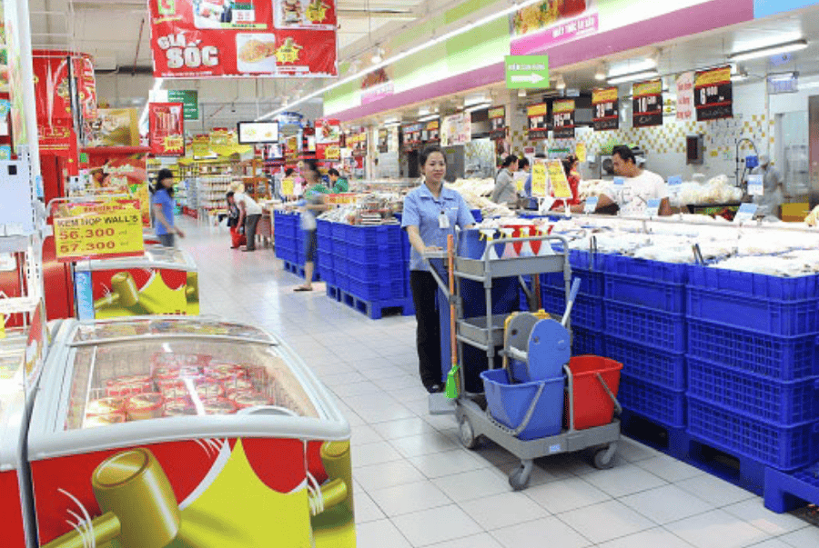 thuê dịch vụ vệ sinh siêu thị trọn gói