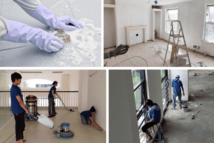 vệ sinh sau xây dựng